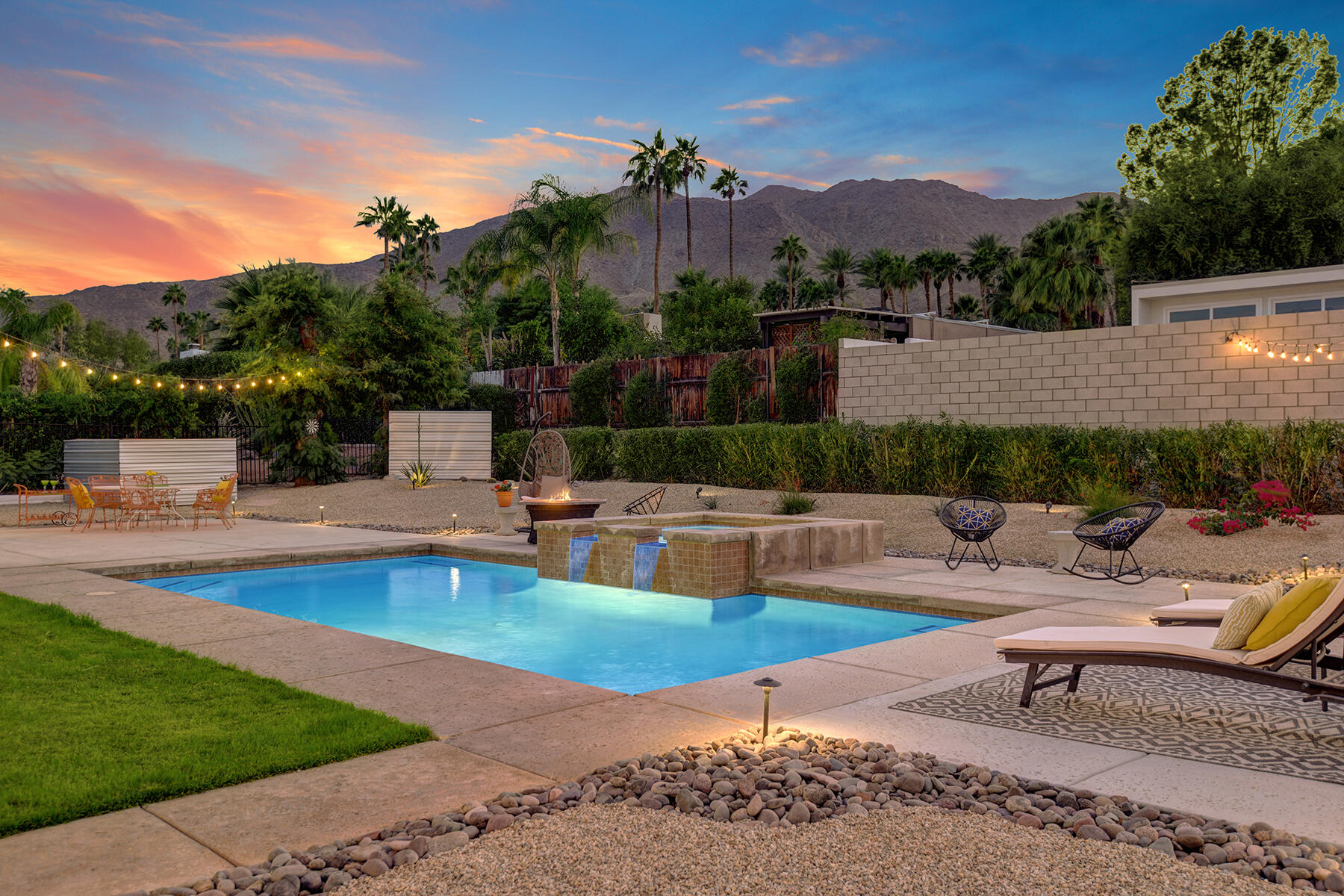 71355 Biskra Road Rancho Mirage, CA 92270 - Photo 8 of 57 POOL AND SPA TO MOUNTAINS NIGHT MLS