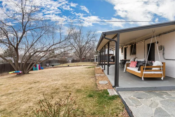 a view of outdoor space with seating area