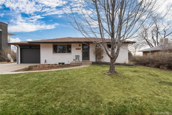 a house view with a garden space