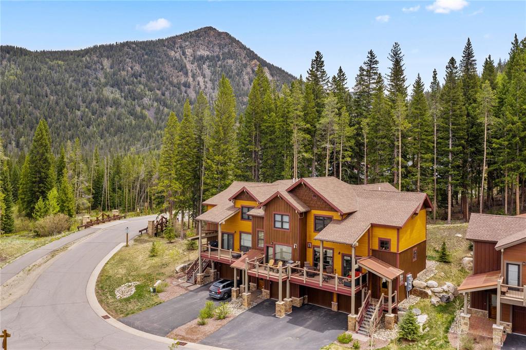 874 Independence Road, Unit 874 Keystone, CO 80435 - Photo 15 of 35 an aerial view of a house with swimming pool and porch