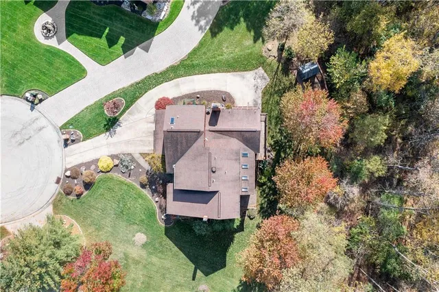 an aerial view of multiple house