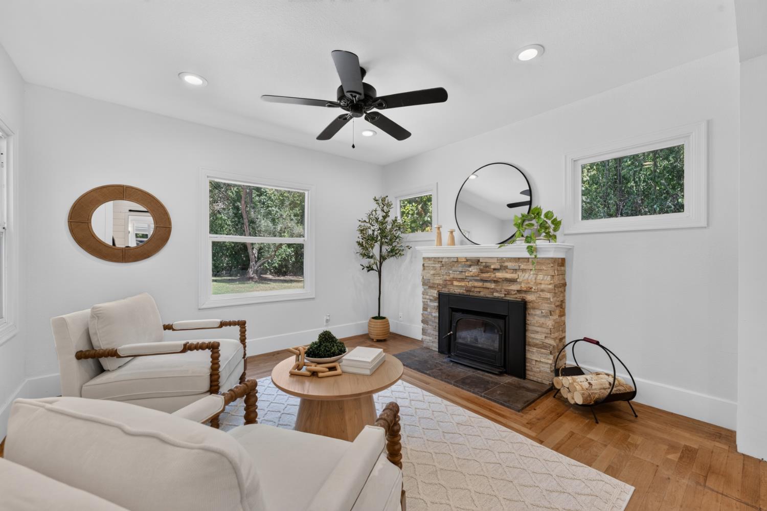 4335 Walnut Avenue Sacramento, CA 95821 - Photo 19 of 62 Cozy family room with a beautiful stone fireplace.