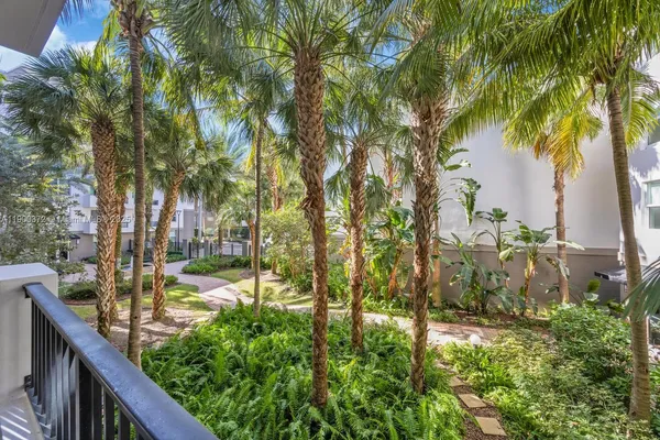 a view of a garden from a patio