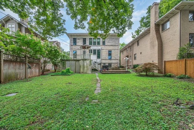 a house view with a garden space