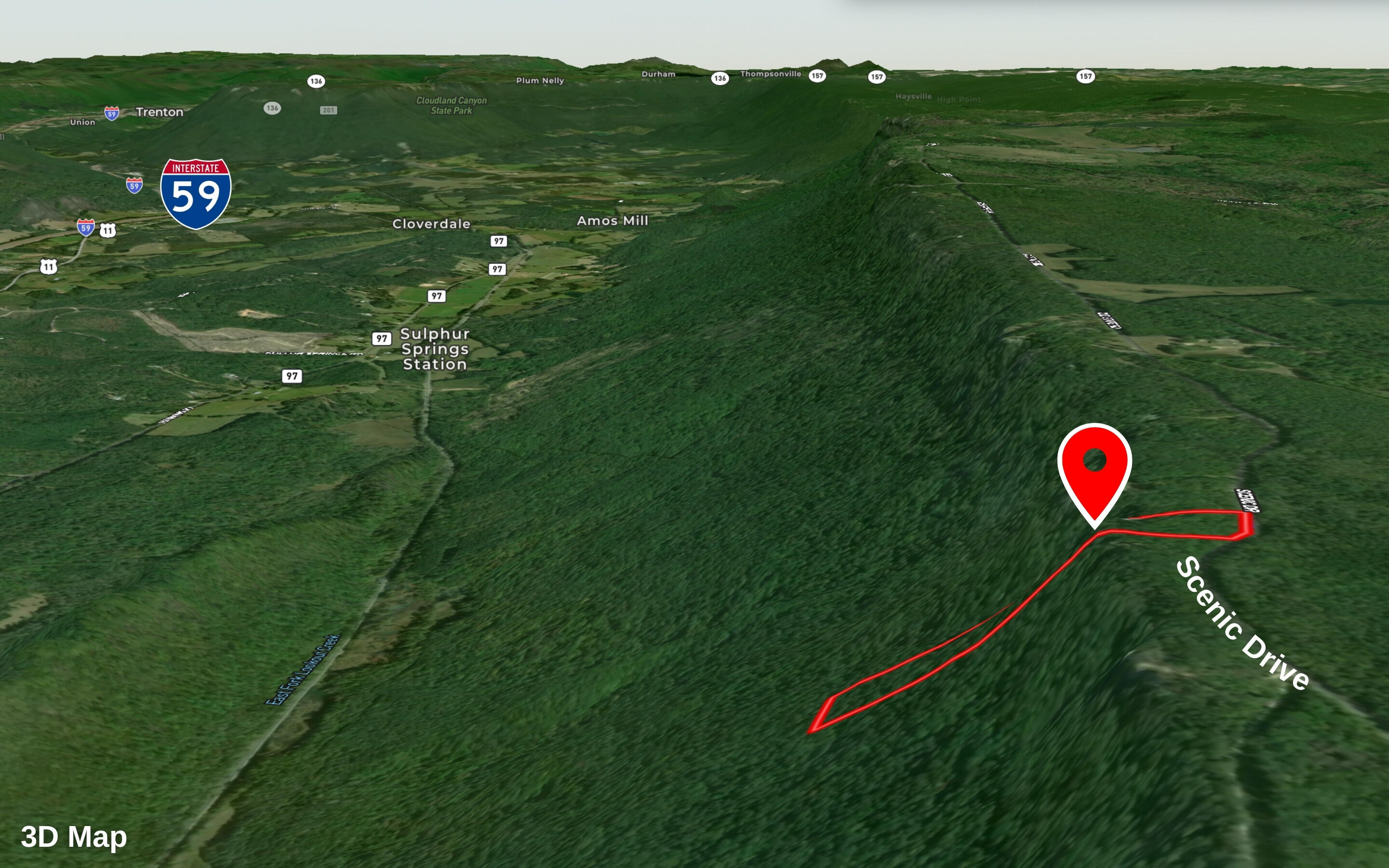 27471 County Road 89 Mentone, AL 35984 - Photo 52 of 57 Proximity to Major Roadways