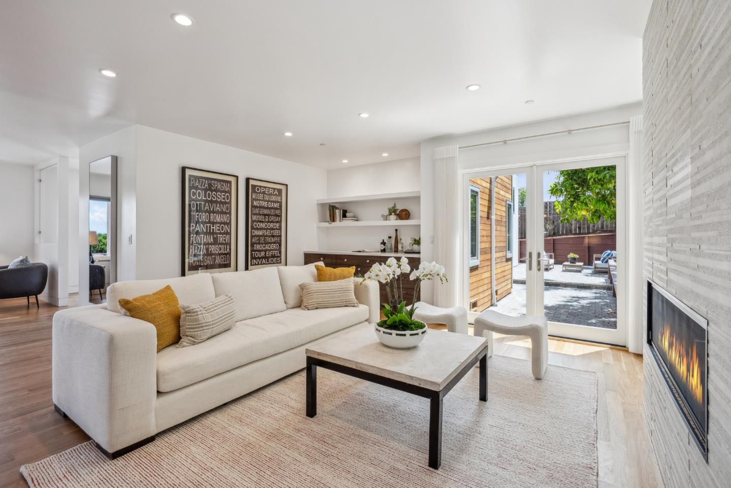 1 Millbrae Circle Millbrae, CA 94030 - Photo 31 of 110 a living room with furniture and a fireplace