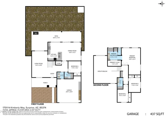 $2,200 | 17511 North Kimberly Way, Surprise, AZ 85374