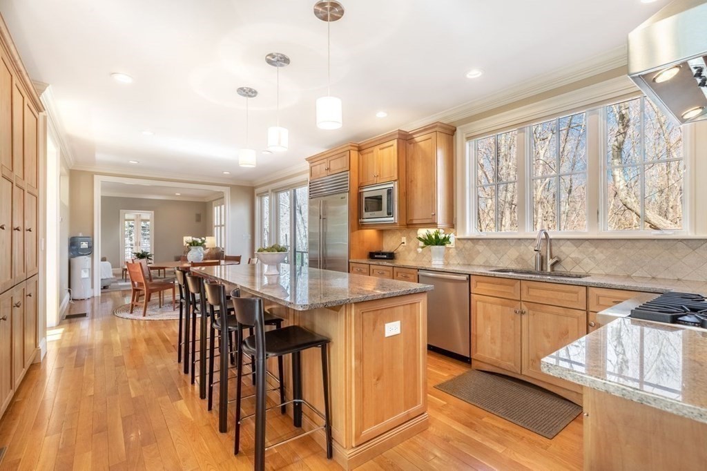 3 Solomon Pierce Road Lexington, MA 02420 - Photo 3 of 18 a kitchen with lots of counter top space and wooden floor
