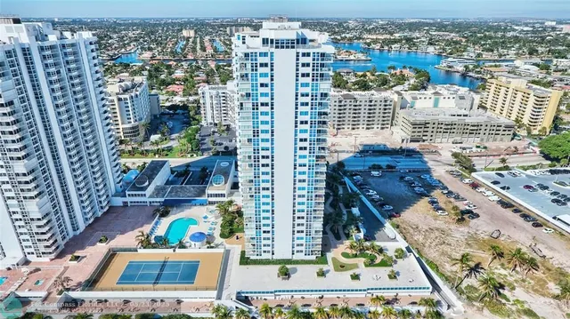 an aerial view of a city