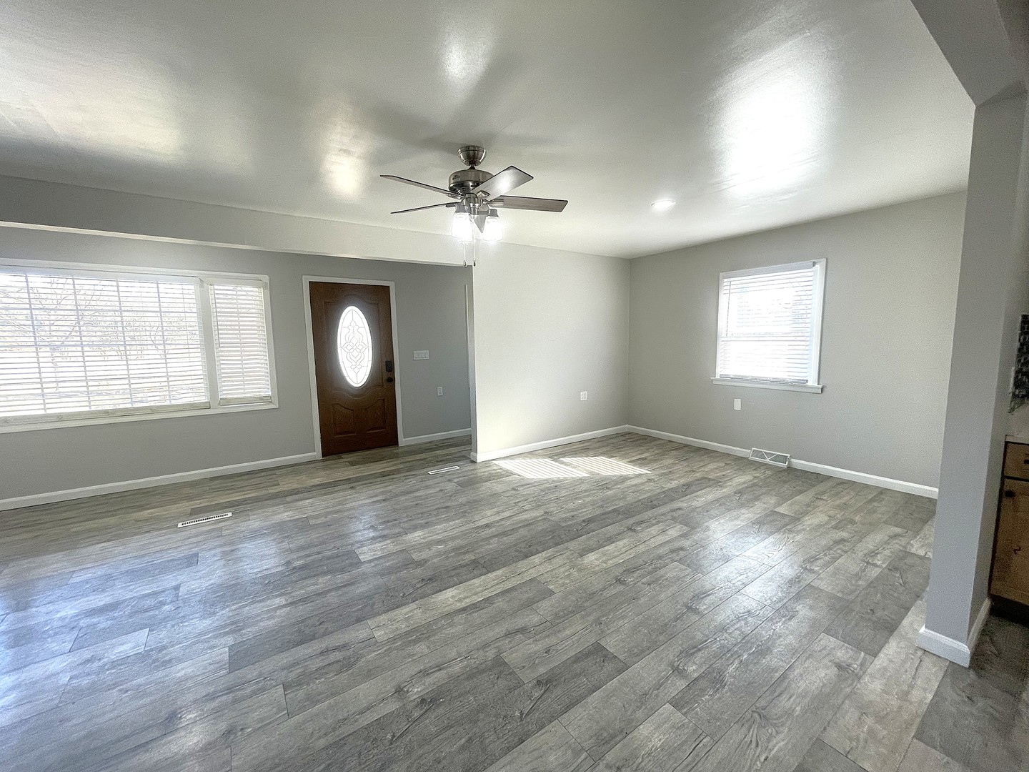 16058 South Gougar Road Homer Glen, IL 60491 - Photo 18 of 25 an empty room with wooden floor and windows
