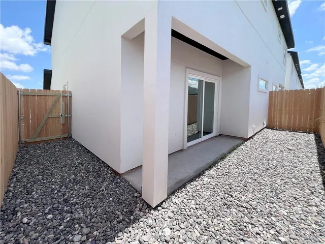 a view of a wooden door