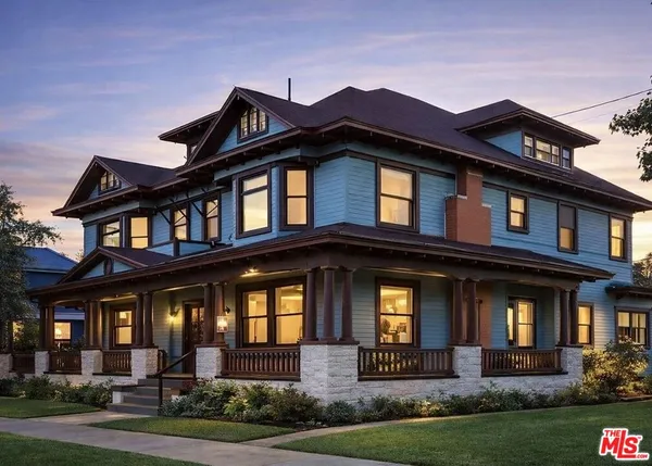 front view of brick house