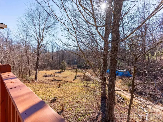 a view of a yard with snow