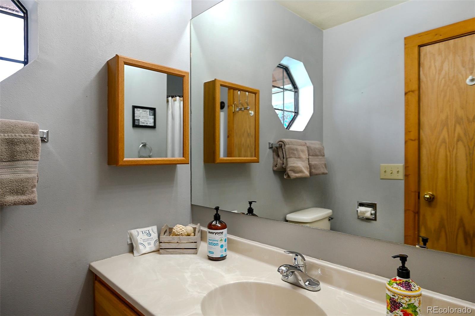2079 High Creek Road Fairplay, CO 80440 - Photo 26 of 32 a bathroom with a sink and a mirror