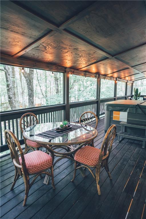 357 Mystic Lane Blue Ridge, GA 30513 - Photo 48 of 58 a view of a patio with wooden floor