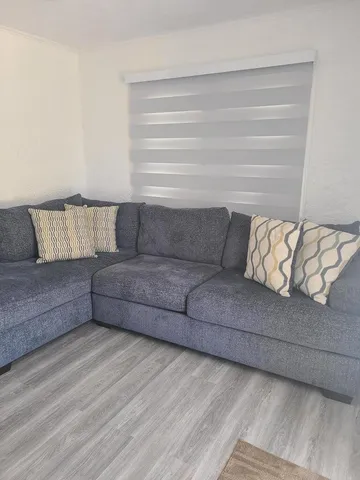 a living room with a couch