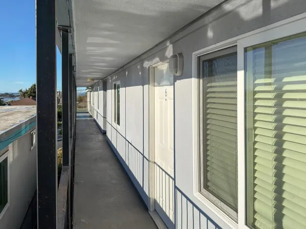 a view of a balcony