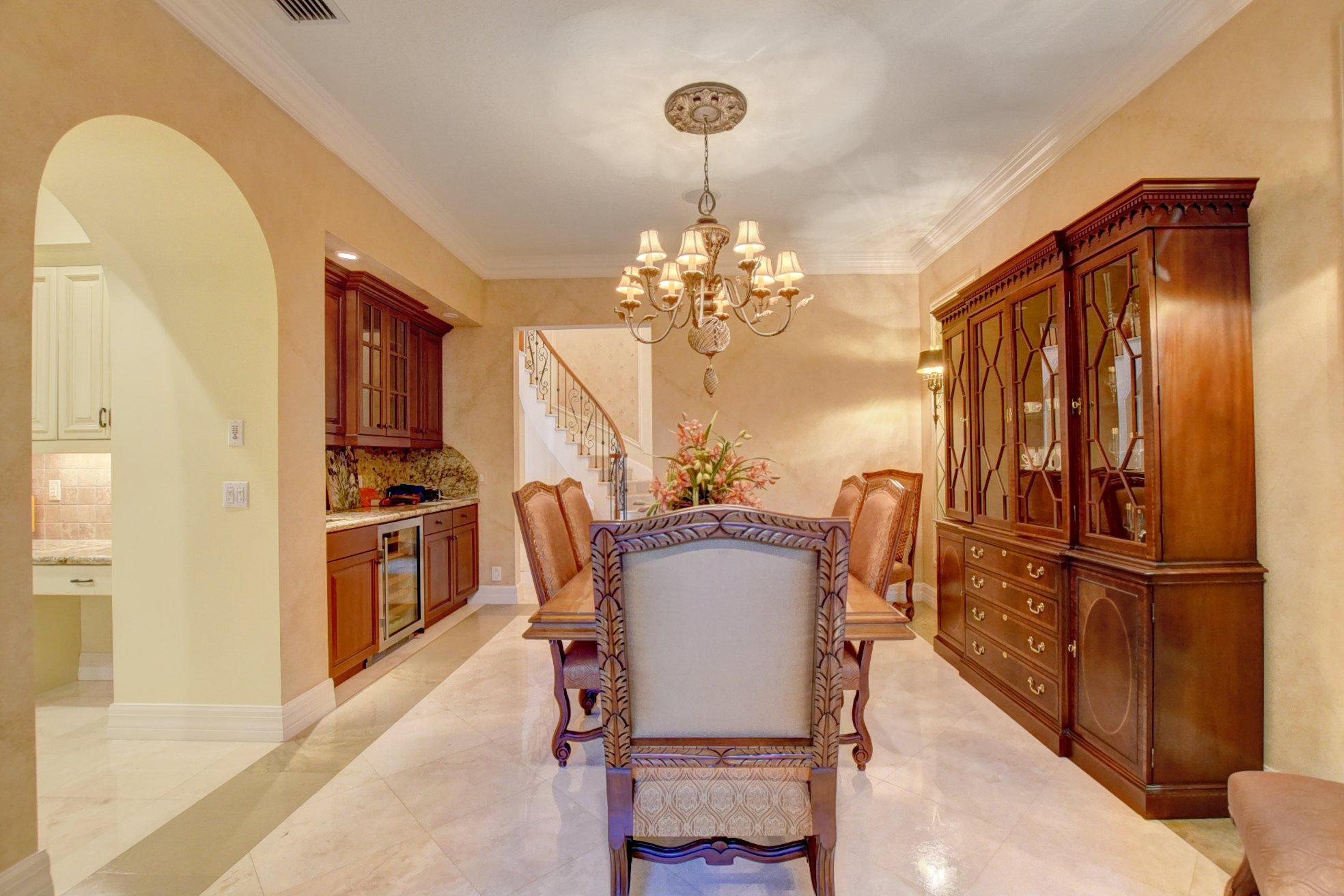 130 Southeast Spanish Trail Boca Raton, FL 33432 - Photo 22 of 66 Formal Dining room with Wet Bar