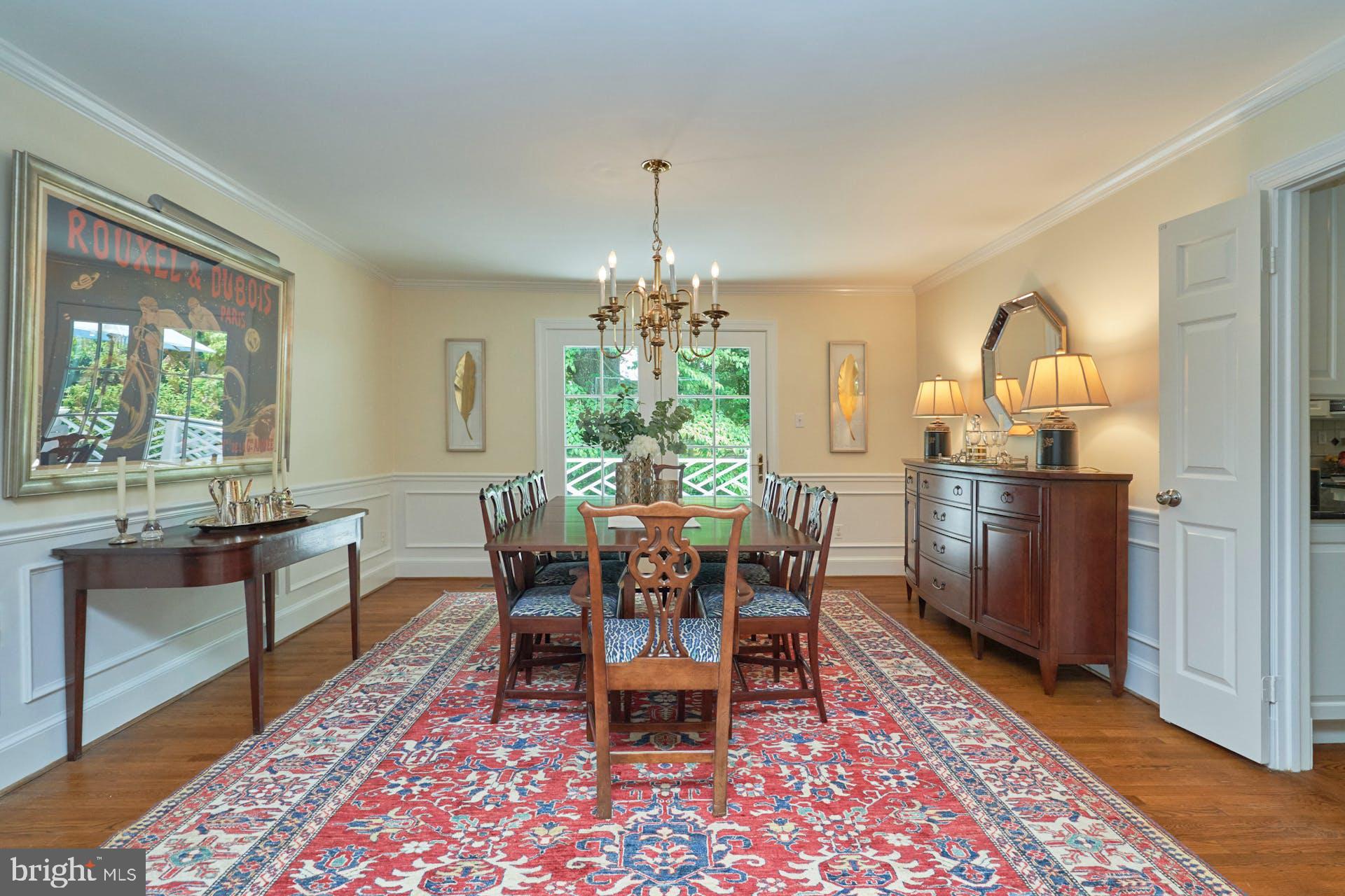 1235 Aldebaran Drive McLean, VA 22101 - Photo 11 of 71 Dining room with access to back deck. Wainscoting