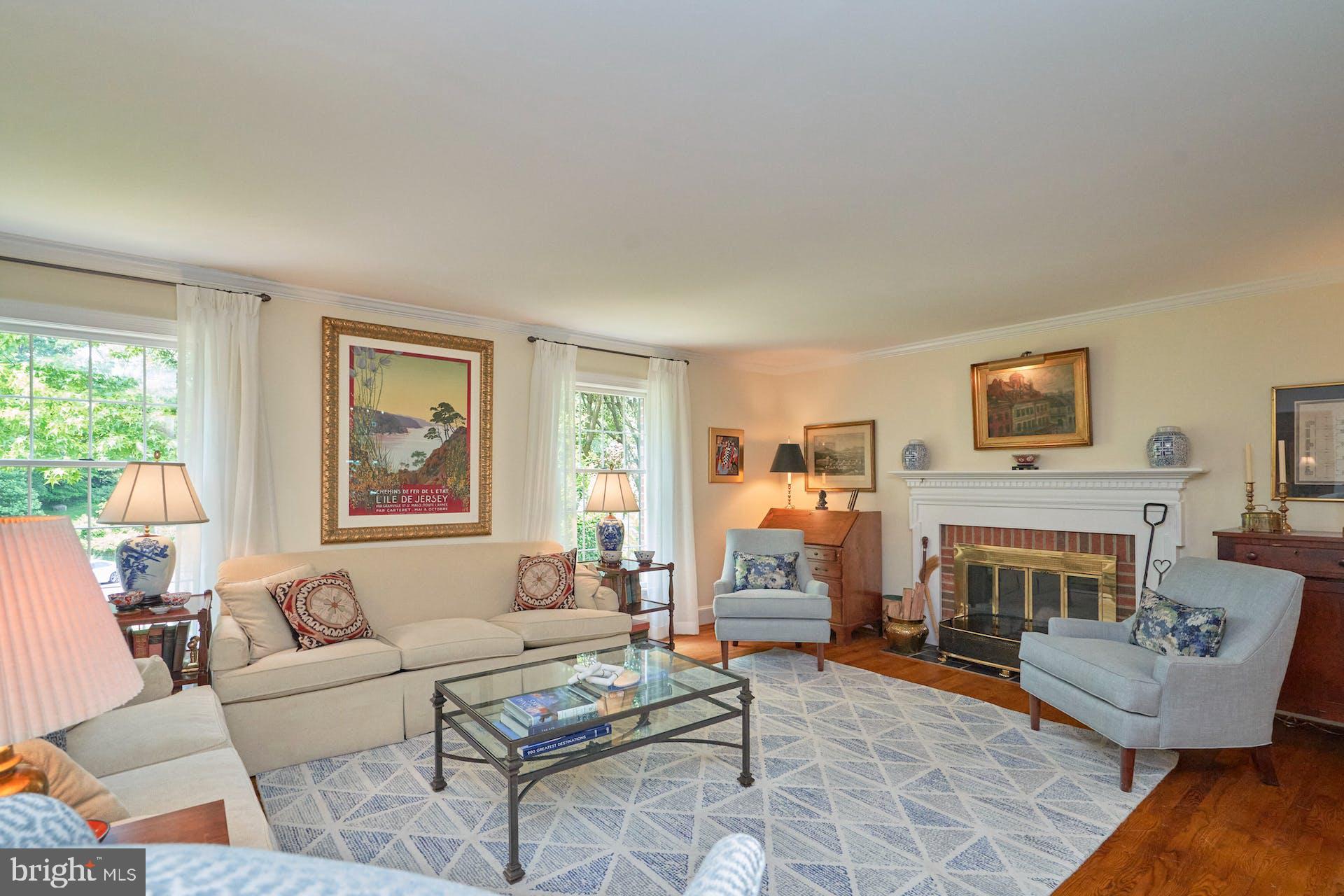 1235 Aldebaran Drive McLean, VA 22101 - Photo 8 of 71 Formal living room with wood-burning fireplace
