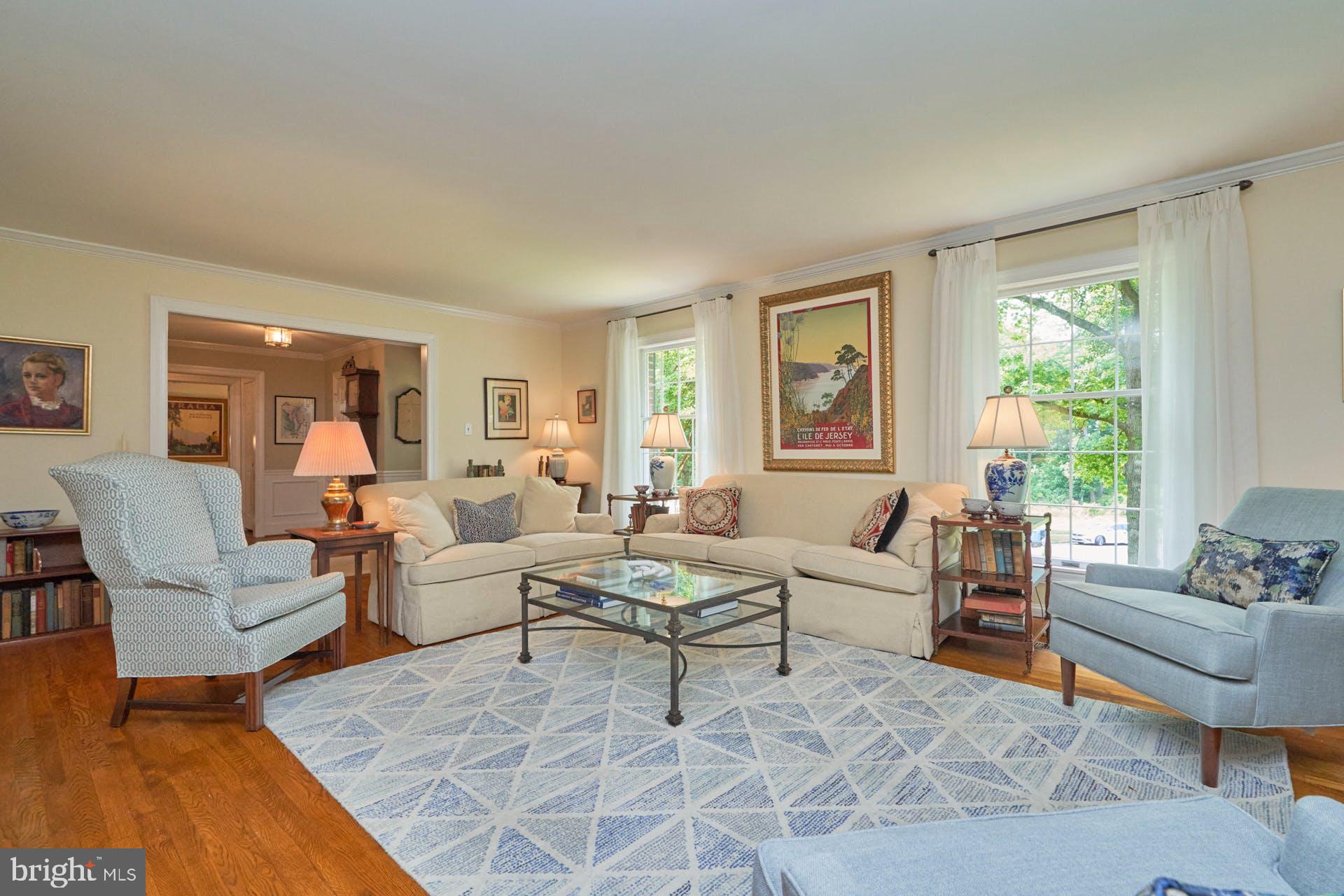 1235 Aldebaran Drive McLean, VA 22101 - Photo 9 of 71 Bright living room with 6' windows. Crown molding