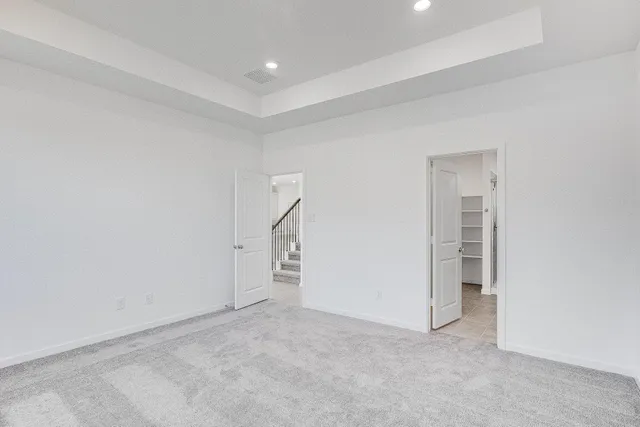 an empty room with a natural light