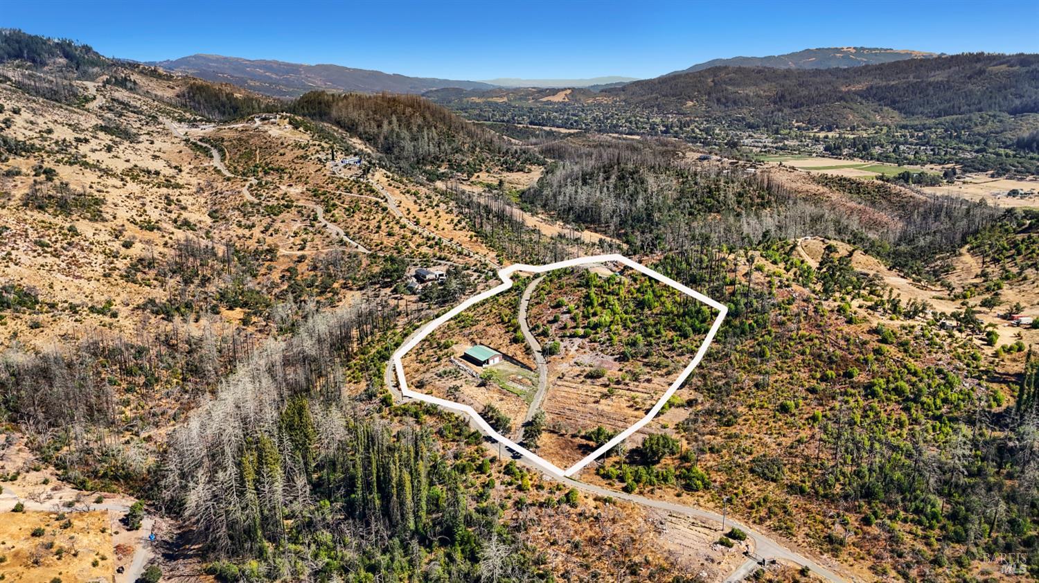 6300 Wildwood Mountain Road Santa Rosa, CA 95409 - Photo 24 of 28 an aerial view of mountain with yard