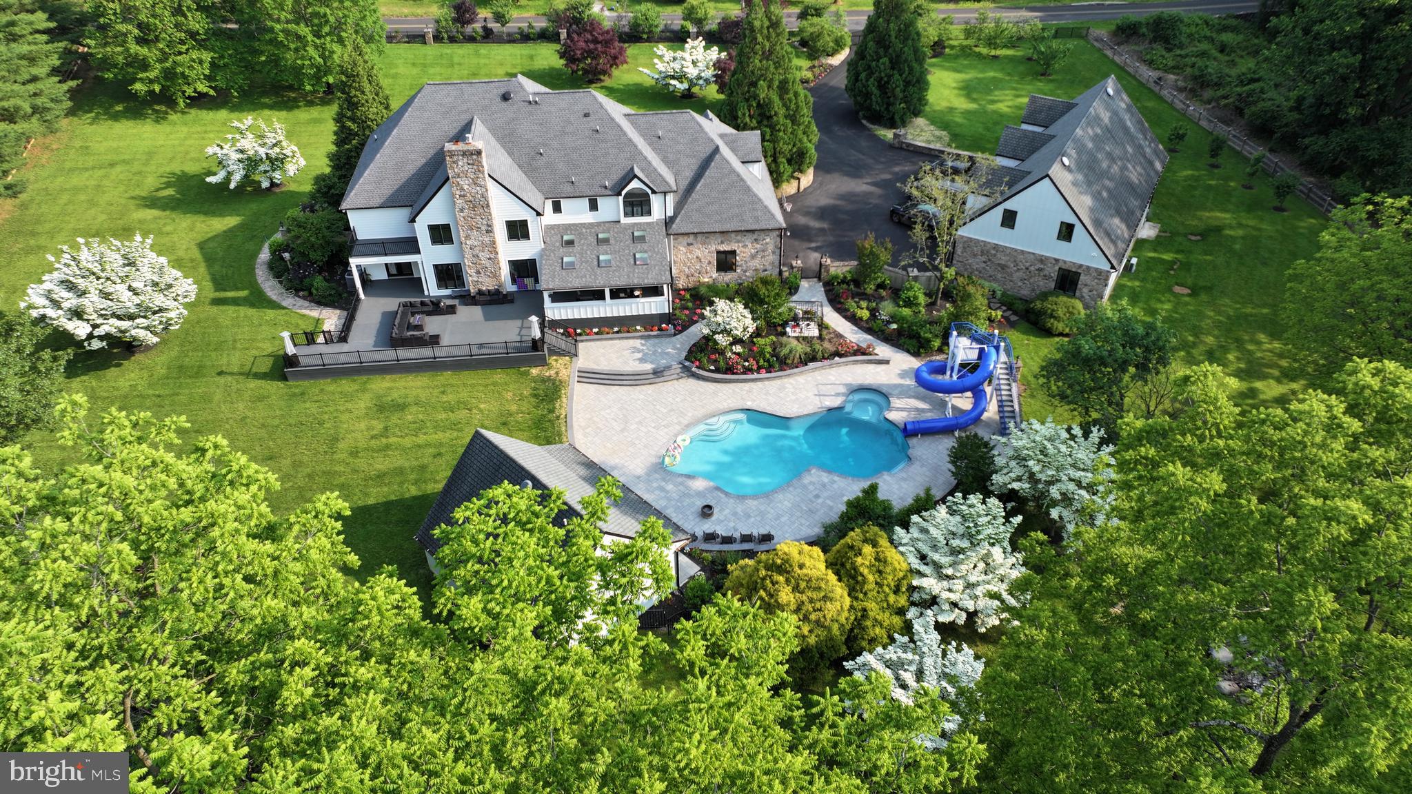 821 Burrows Run Road Chadds Ford, PA 19317 - Photo 10 of 146 an aerial view of a house with garden space and street view