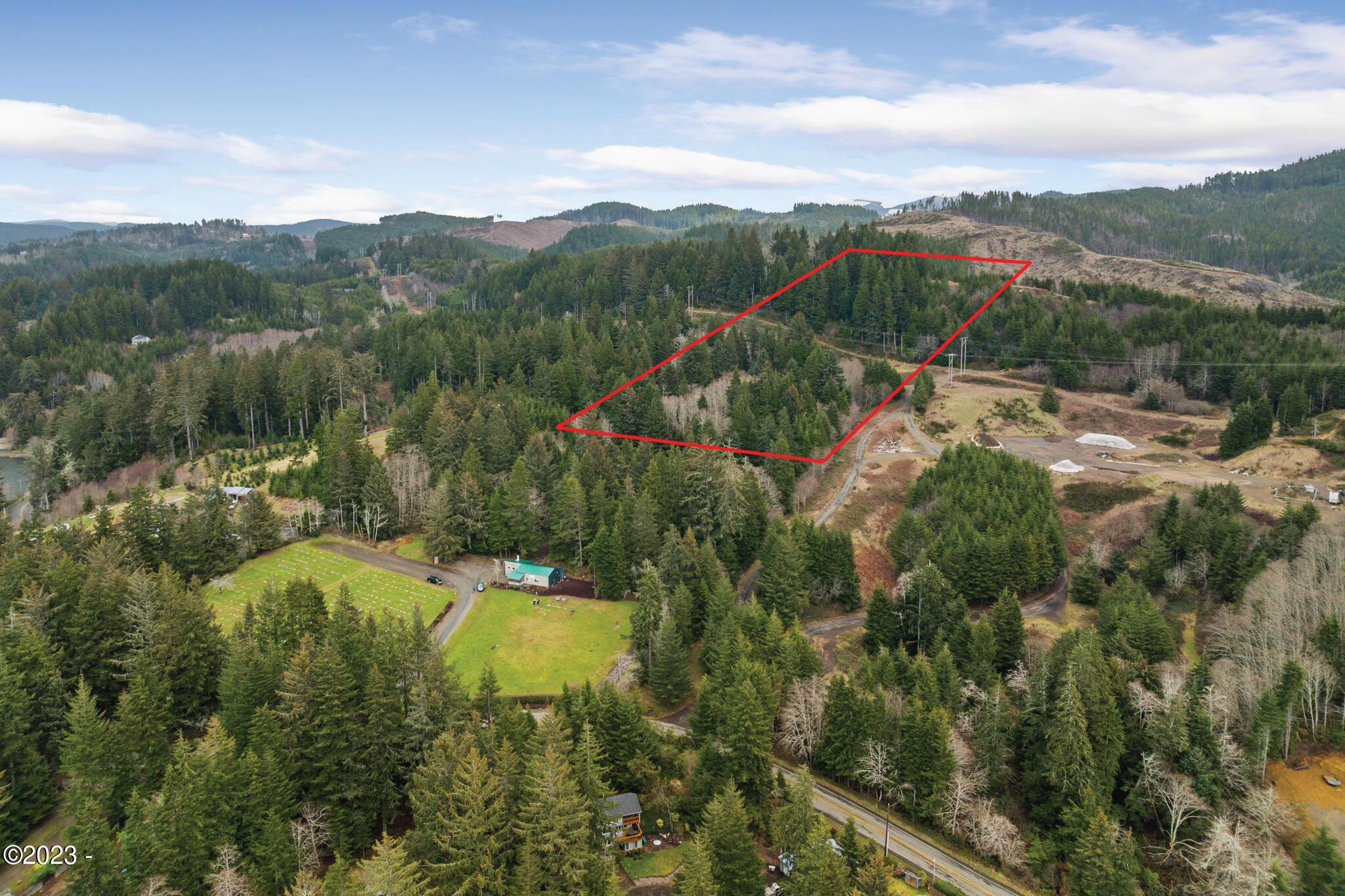 1002 Northeast East Devils Lake Road Otis, OR 97368 - Photo 1 of 7 Aerial of Lot