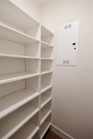 a view of a glass door