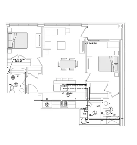 a black and white photo of a living room