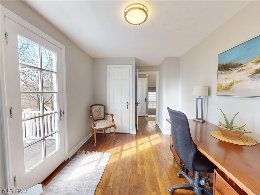 3606 Northcliffe Road University Heights, OH 44118 - Photo 17 of 45 Office / bedroom option, hardwood floors and access to balcony