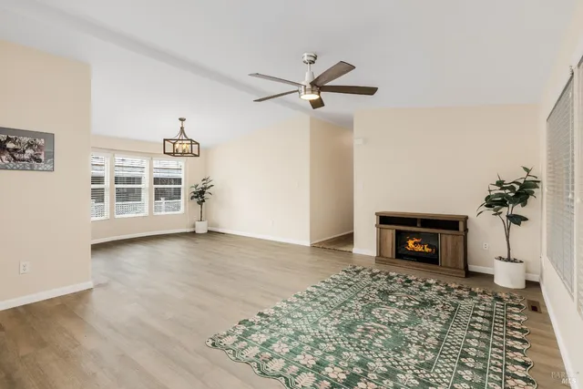 a view of a livingroom with a fireplace