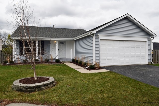309 Hopi Court Carol Stream, IL 60188 - Photo 1 of 25 a backyard of a house with a fountain and a fountain