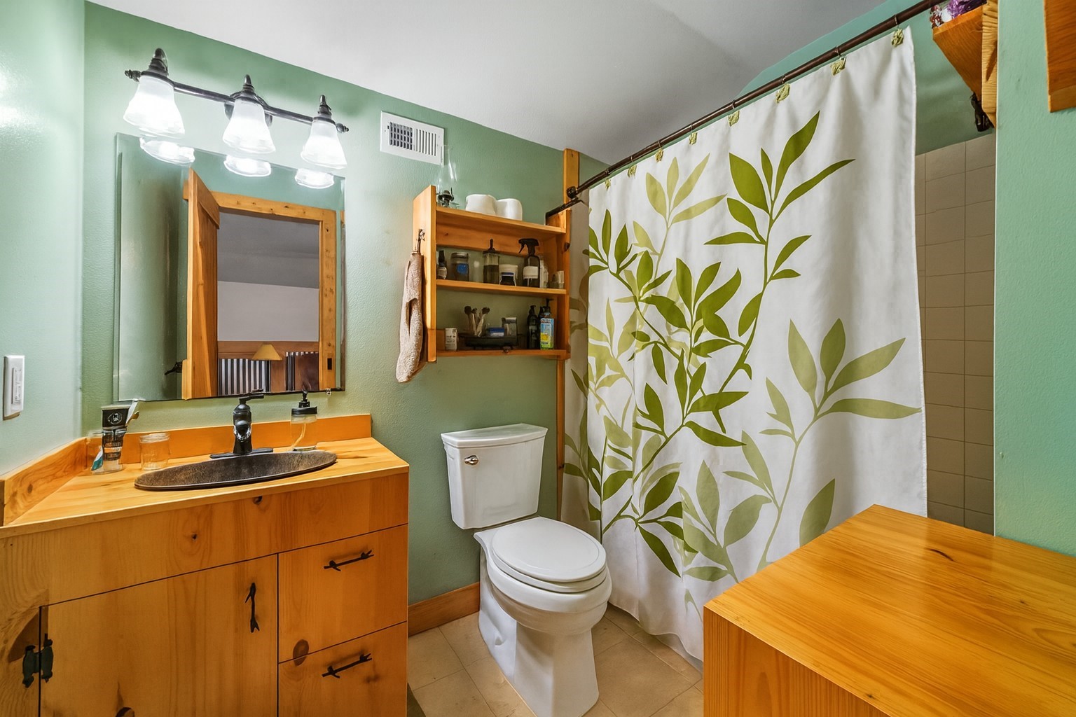 521 Camilla Lake Road Coldspring, TX 77331 - Photo 16 of 34 a bathroom with a sink a toilet and a mirror