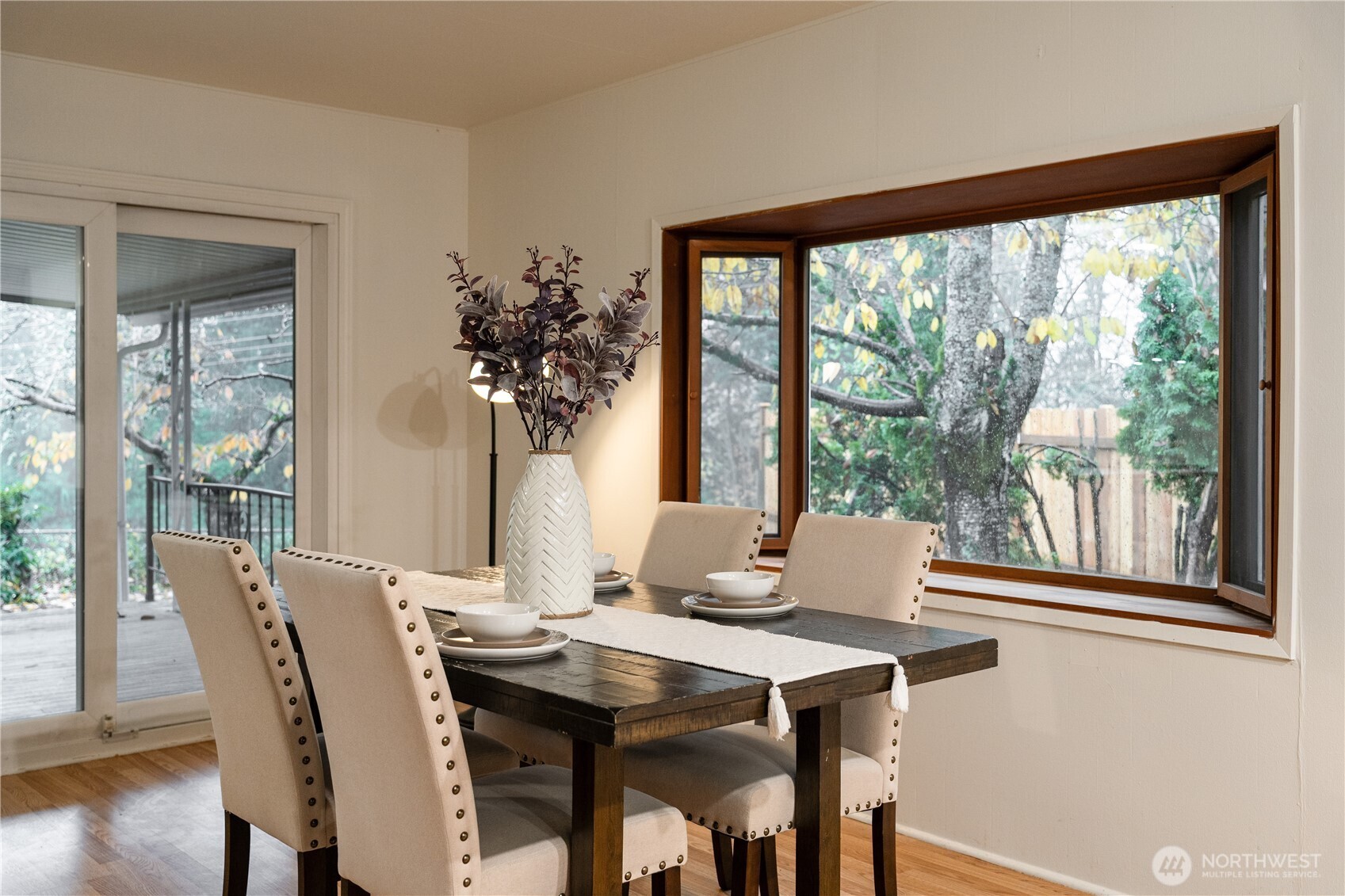 19305 127th Avenue Northeast Bothell, WA 98011 - Photo 19 of 38 a view of a dining room with furniture window and wooden floor
