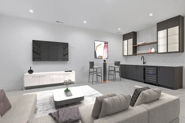 a bedroom with furniture and a window