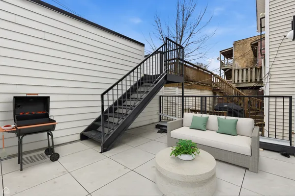 a outdoor space with patio furniture