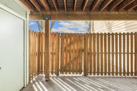 a view of a door with a glass door