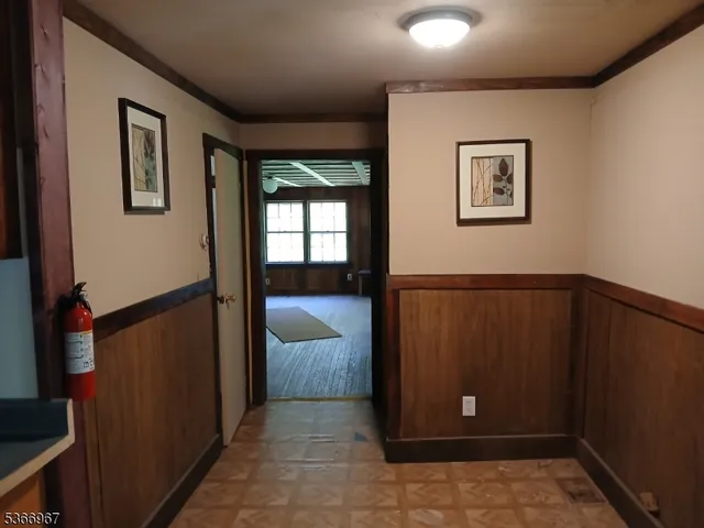 a view of a hallway with a elevator