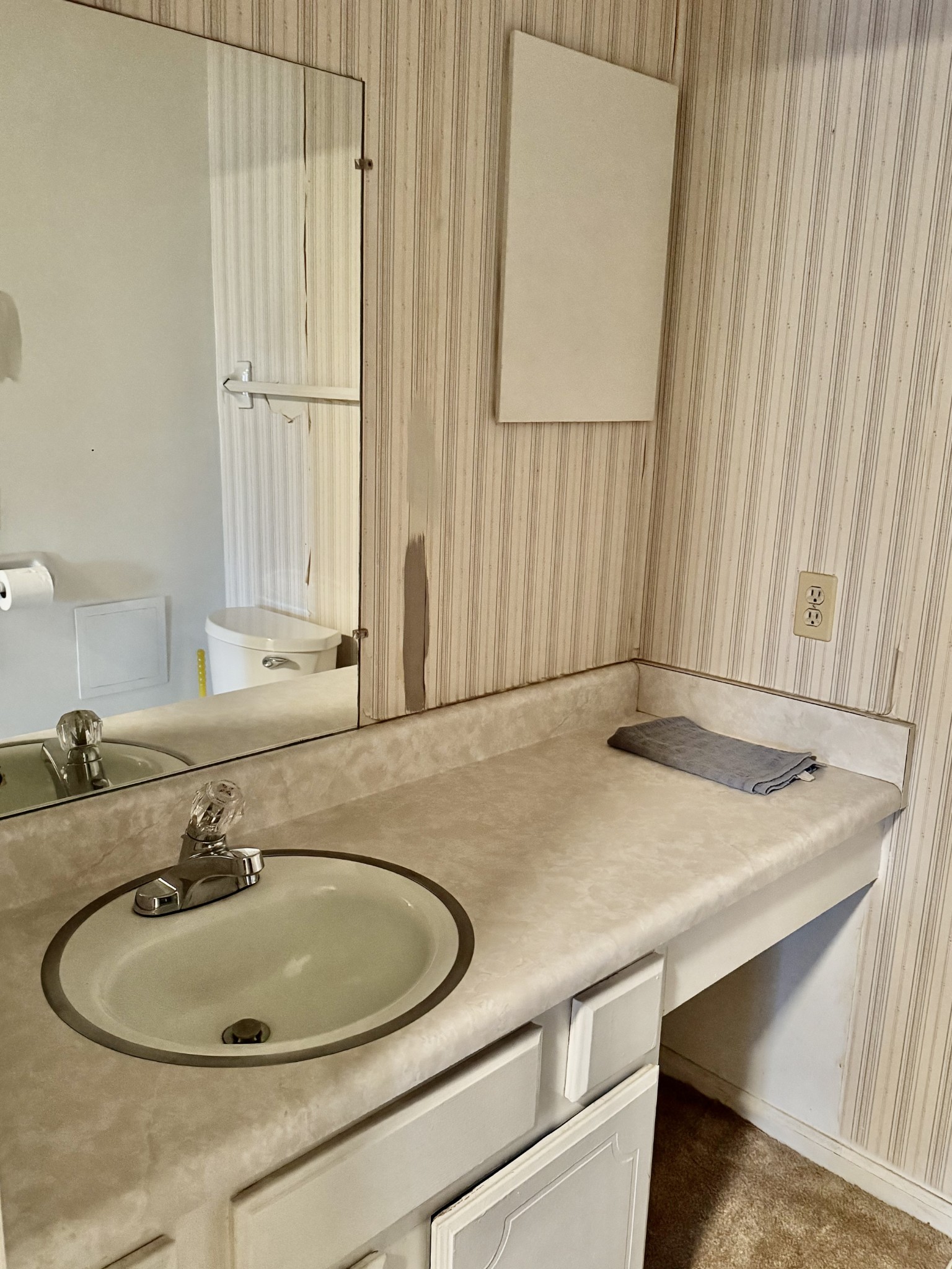 601 Boyd Mill Avenue, Unit M3 Franklin, TN 37064 - Photo 15 of 19 a bathroom with a granite countertop sink and a mirror