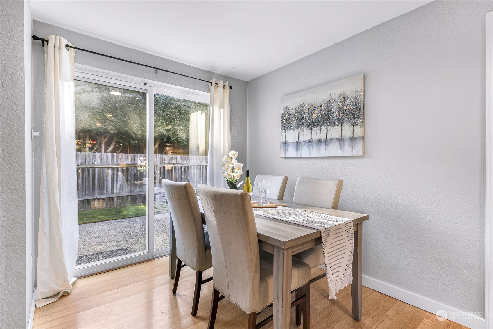 18216 22nd Drive Southeast Bothell, WA 98012 - Photo 14 of 40 a view of a dining room with furniture wooden floor and next to a window