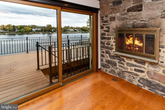 a view of a lake from a balcony