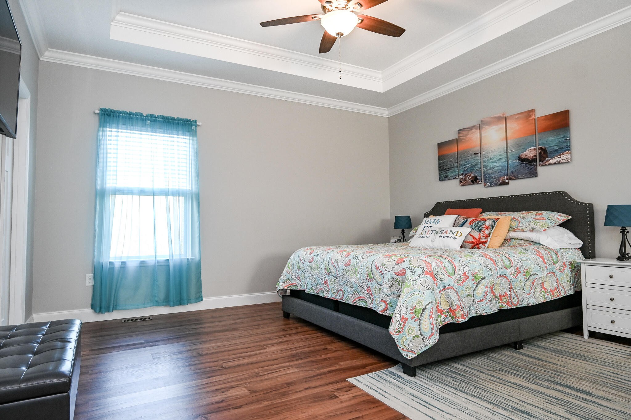 276 Mason Road McDonald, TN 37353 - Photo 27 of 67 a bedroom with a bed and a chandelier