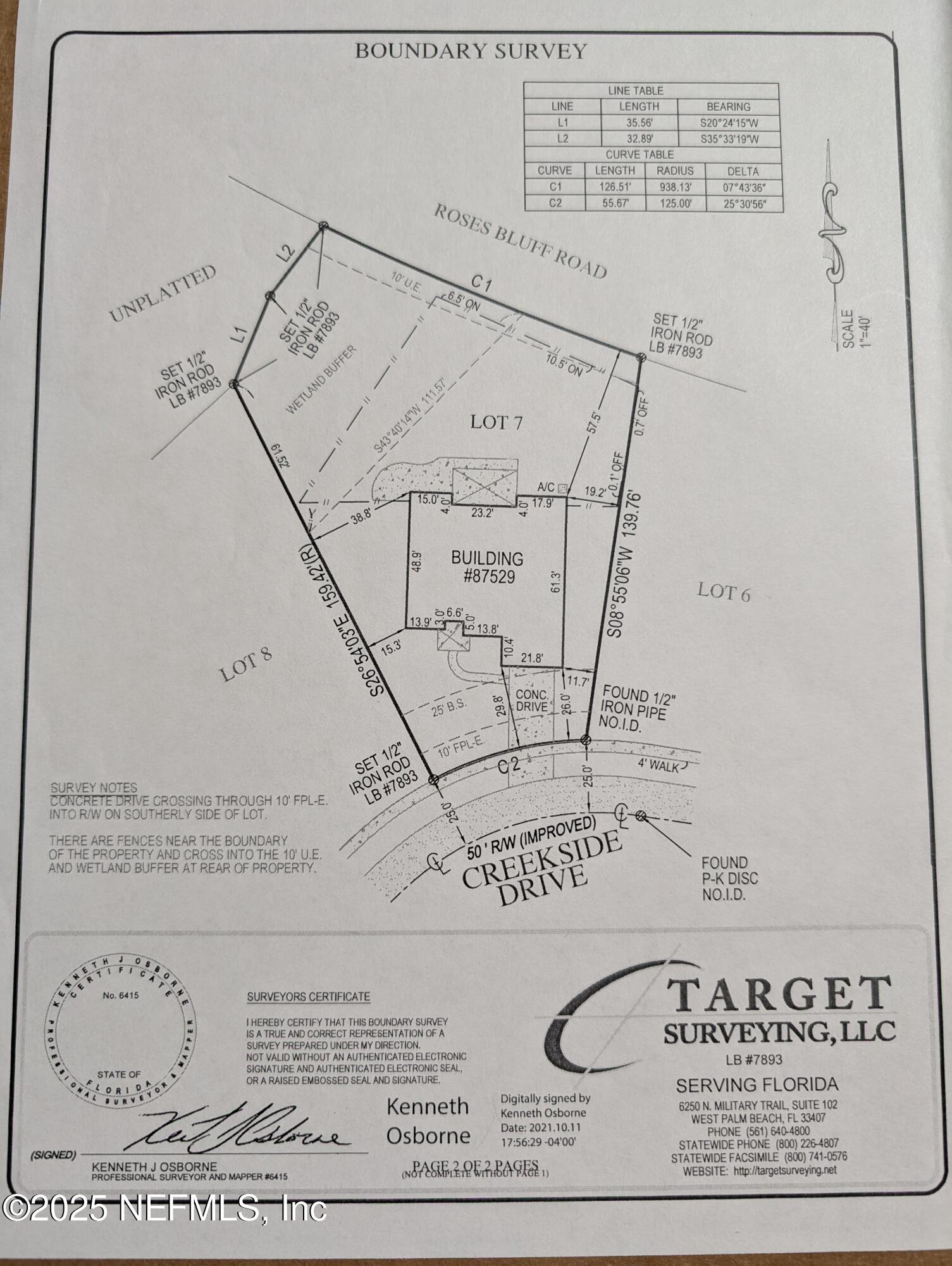 87529 Creekside Drive Yulee, FL 32097 - Photo 41 of 42 survey