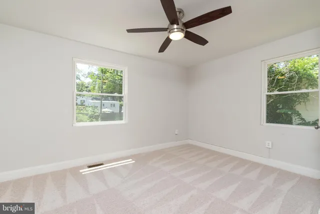 an empty room with a window