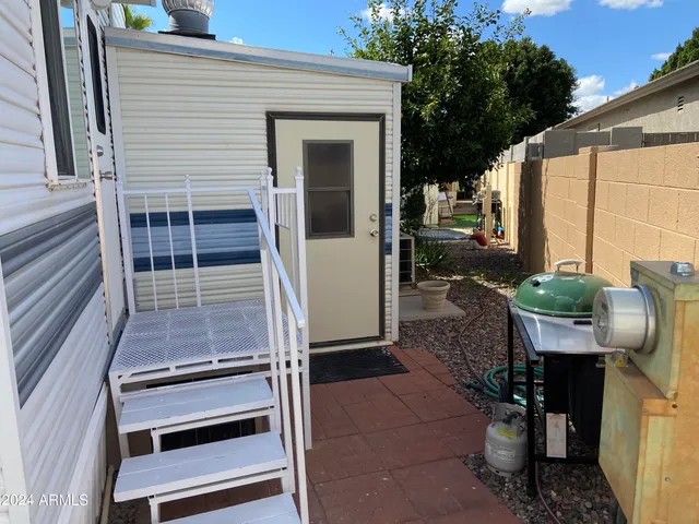 a view of a house with a patio