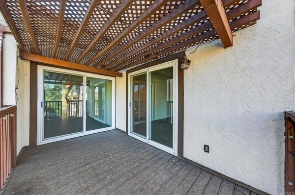 a view of entryway with wooden floor