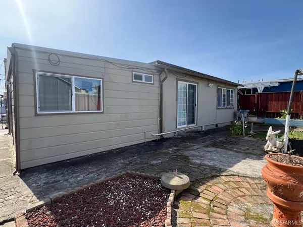 a backyard of a house