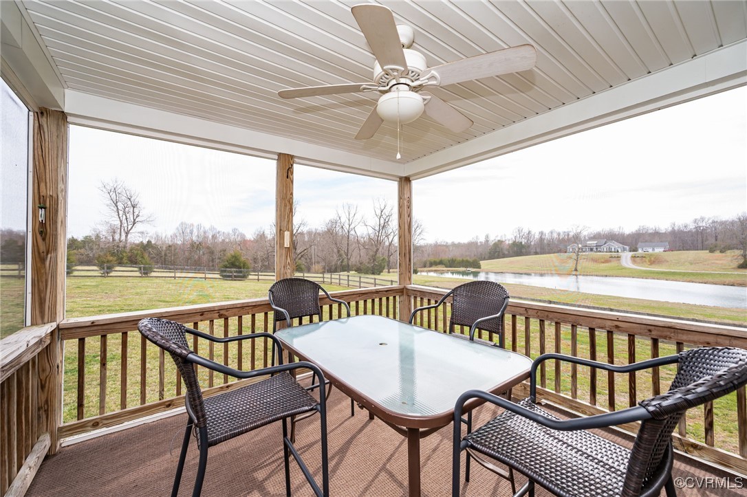 3847 Sage Road Sandy Hook, VA 23153 - Photo 28 of 37 a view of a balcony with lake view and a ocean view
